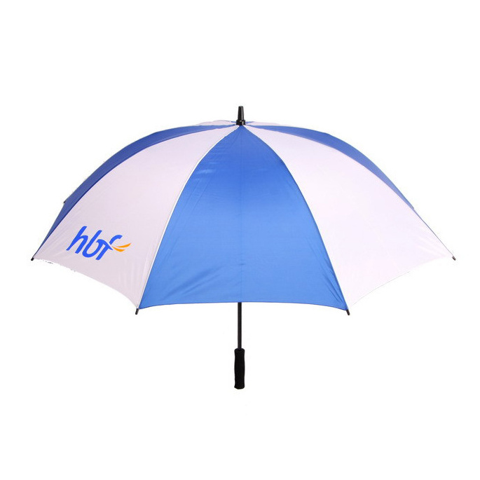 EVA Long Handle Golf Umbrella Custom Logo Printing Advertising Umbrella Windproof Fiberglass 8K Gift Umbrella