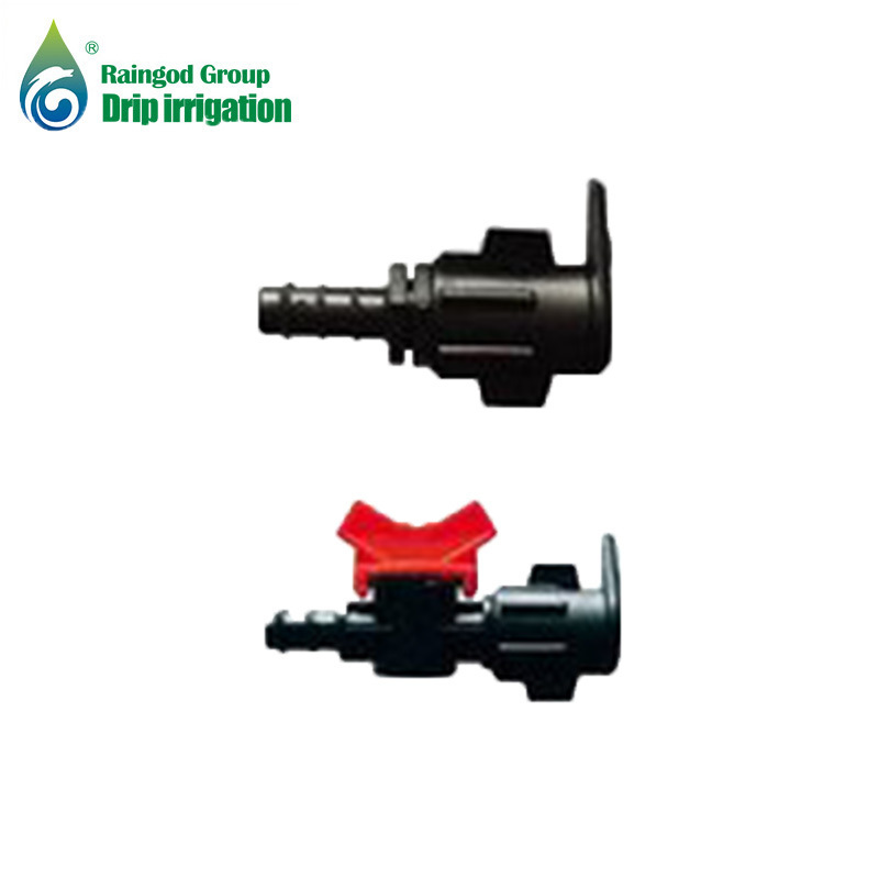 water saving plastic drip irrigation lock type connector hose tape valve irrigation drip mini valve 16mm