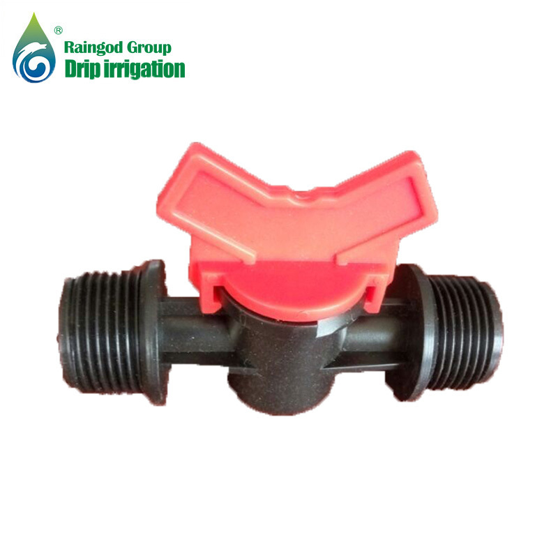 water saving plastic drip irrigation lock type connector hose tape valve irrigation drip mini valve 16mm