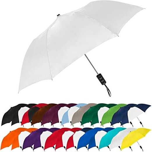 black and white 2 folding umbrellas and print customer logo promotion umbrella