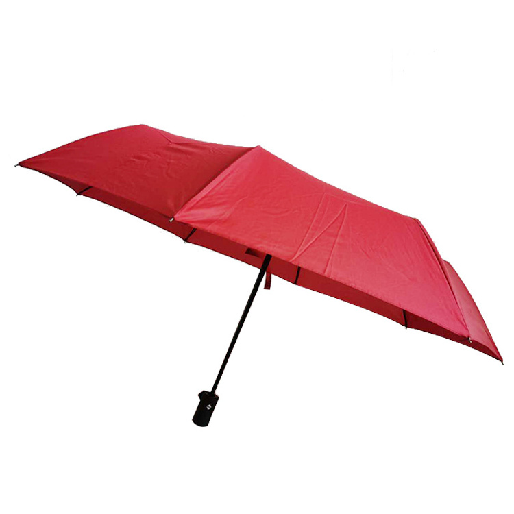 fiberglass ribs Automatic Open and close umbrella customer logo design OEM promotion umbrella for 3folding umbrella