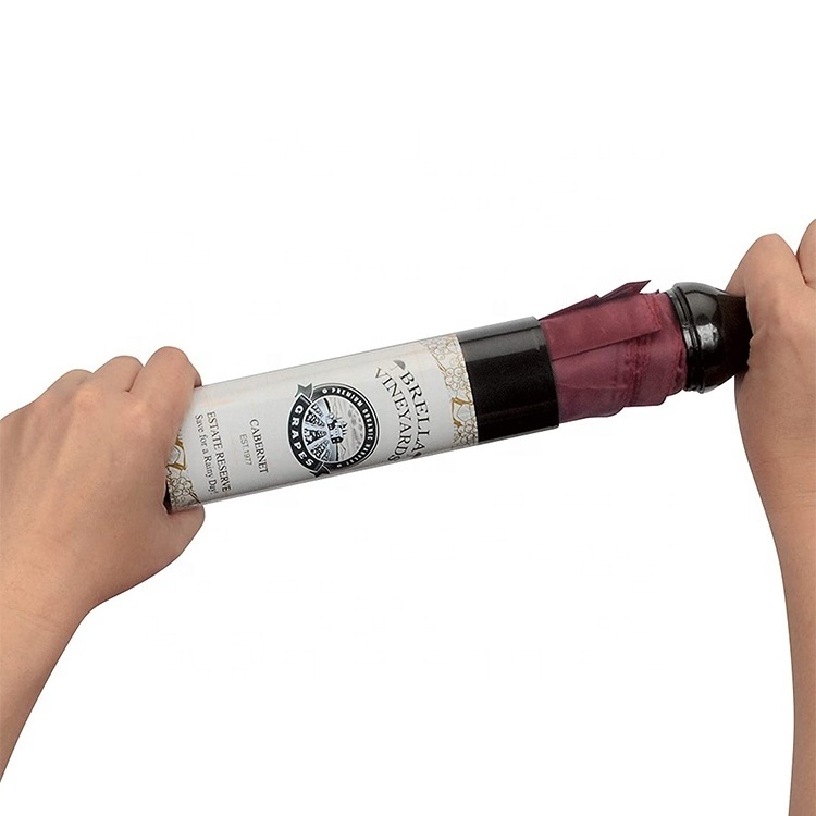 Playmaker Toys Brella Vineyards Cabernet Wine Bottle Hidden Umbrella, Burgundy