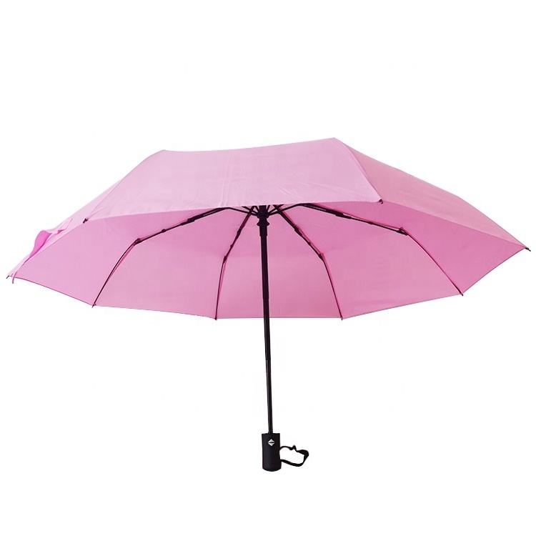 Cheapest full automatic umbrella rain custom advertising auto open 3 folding umbrella