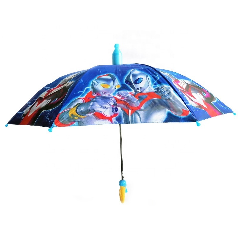 19 inch Kids Umbrella Manufacturer Cartoon Children's Umbrella Girl with Anti-drip Plastic Cover