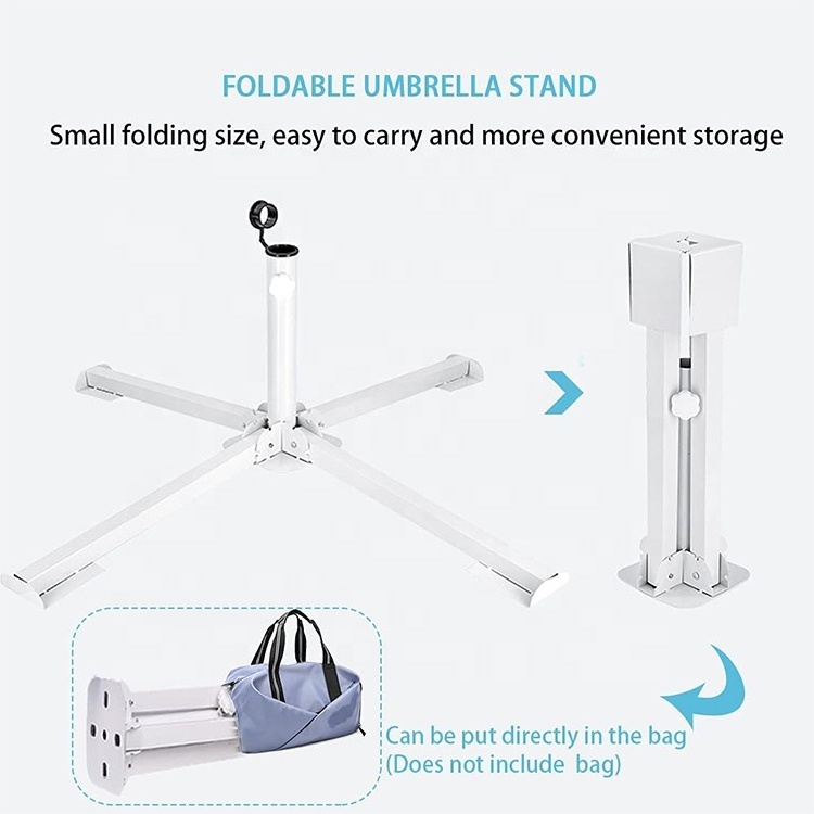 Portable Foldable Beach umbrella Stand Outdoor Sunshade Anchor Adjustable Patio Umbrella Base Holder Christmas Tree Base Stand