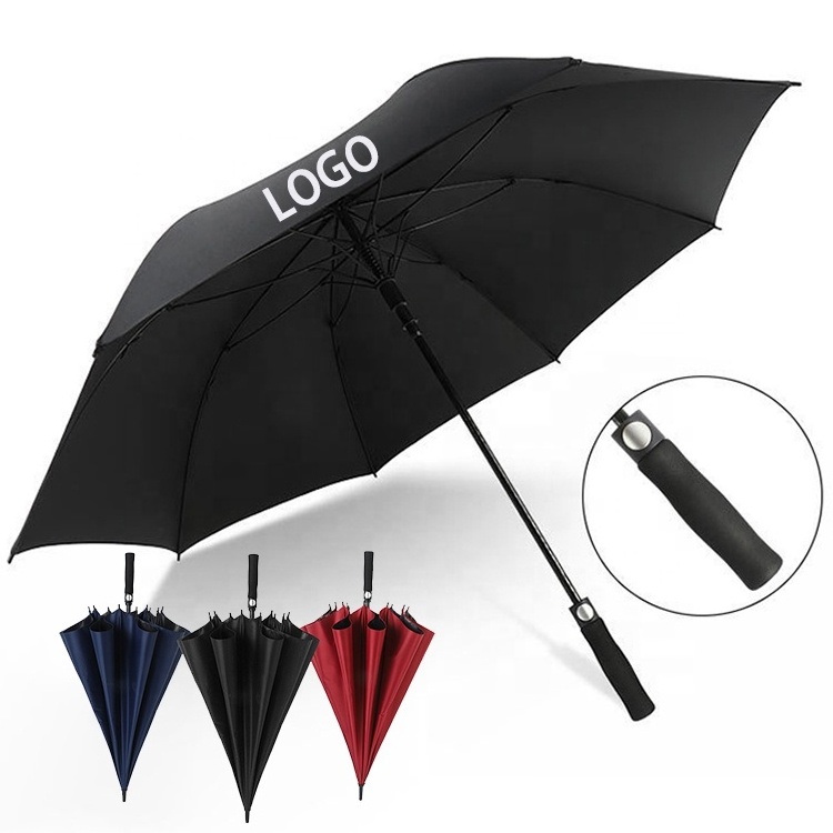 Custom print OEM golf umbrella with logo advertising golf umbrella Auto open  Promotional Custom Umbrella with logo prints