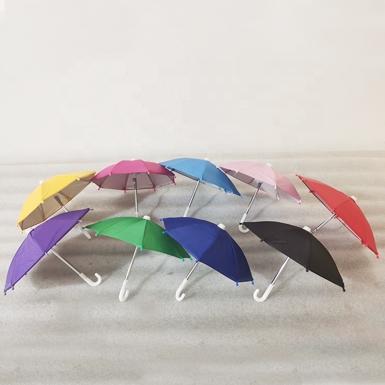 Portable Plastic Handle Promotional Custom Logo Mobile Phone Mini Umbrella Motorcycle Mini Umbrella