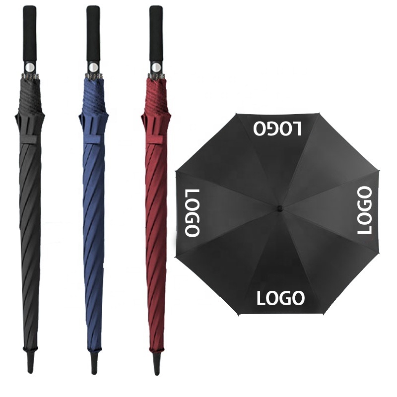 27inch 30inch Custom Promotional Windproof Print OEM Golf Umbrella With Logo