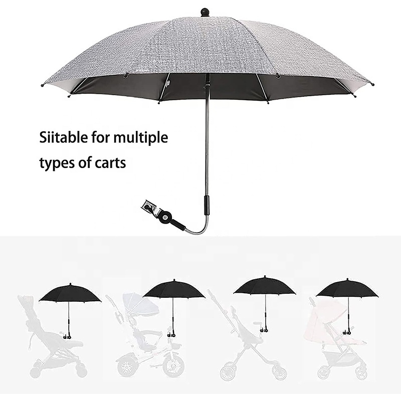 Stroller Umbrella for Chair with Clamp Umbrella Fixing Device UV Sun Shade Protection Umbrella for Baby