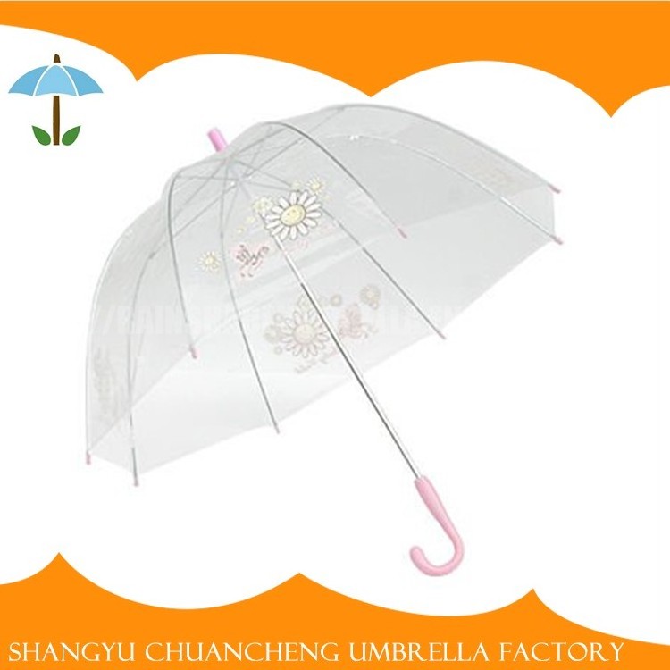 Fashionable Style Sublimation clear Blank Transparent Umbrella