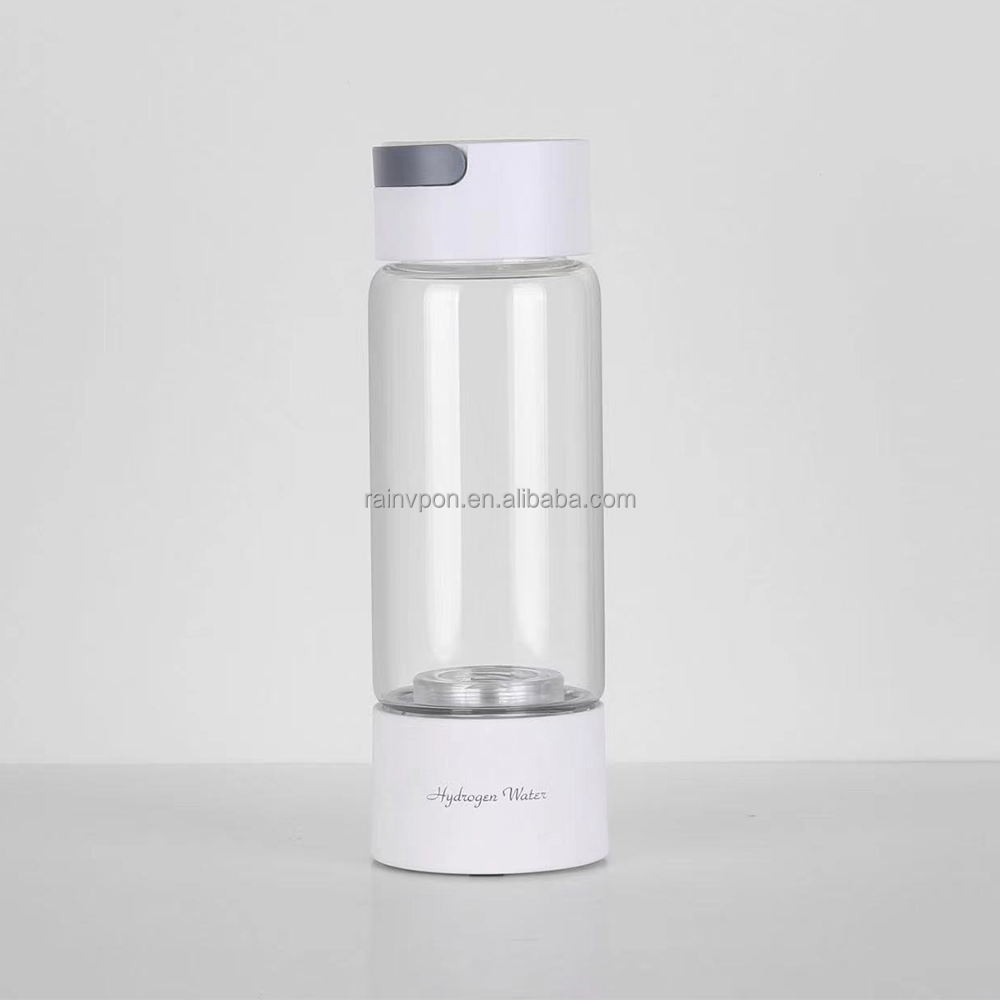 PEM /SPE Hydrogen rich water bottle 380ml 1800mah battery with hydrogen breathing option hydrogen Rich water generator KAMAMUTA