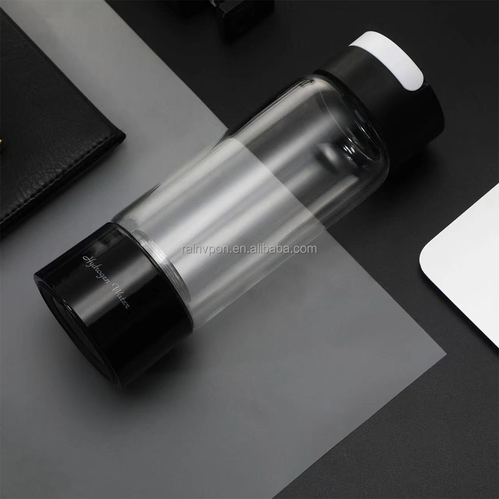 PEM /SPE Hydrogen rich water bottle 380ml 1800mah battery with hydrogen breathing option hydrogen Rich water generator KAMAMUTA