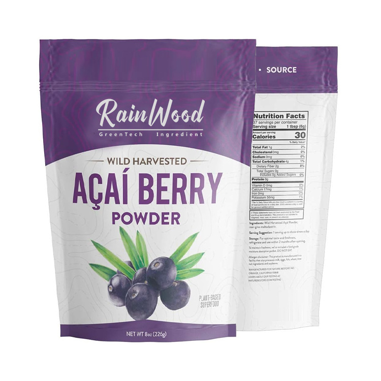 Water Soluble Bulk Natural Freeze Dried Acai Fruit Powder Brazil Acai Berry Powder