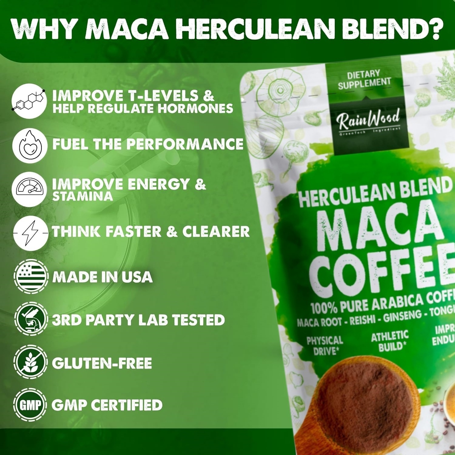 Maca Energy Coffee Instant  Maca Coffee For Men Maca Coffee