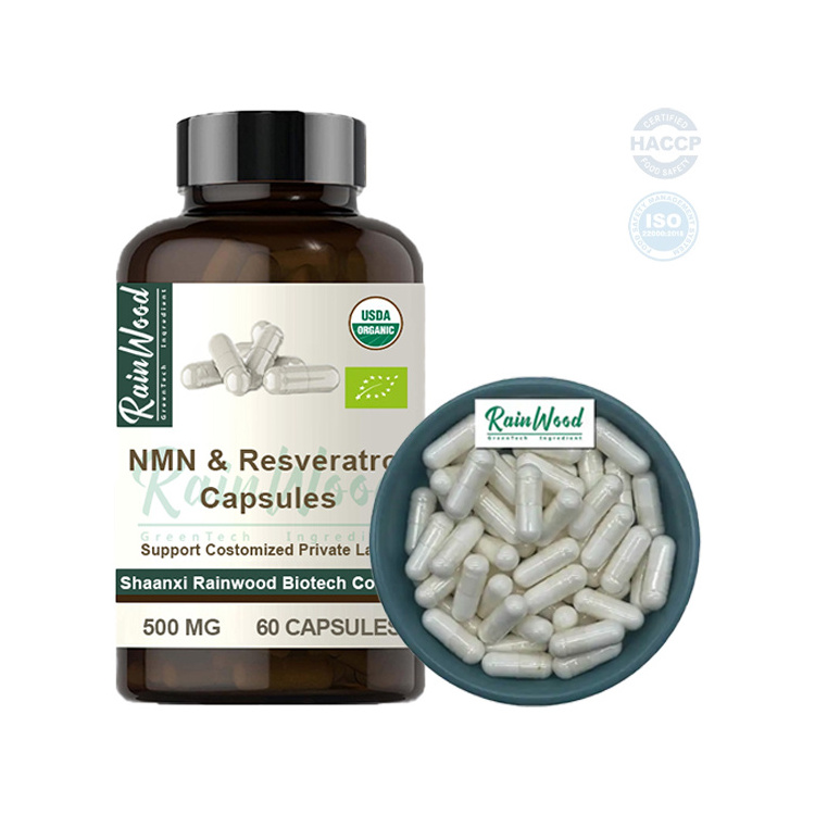 Supply Pure natural Nicotinamide NMN Capsules 500mg NMN Resveratrol Capsules