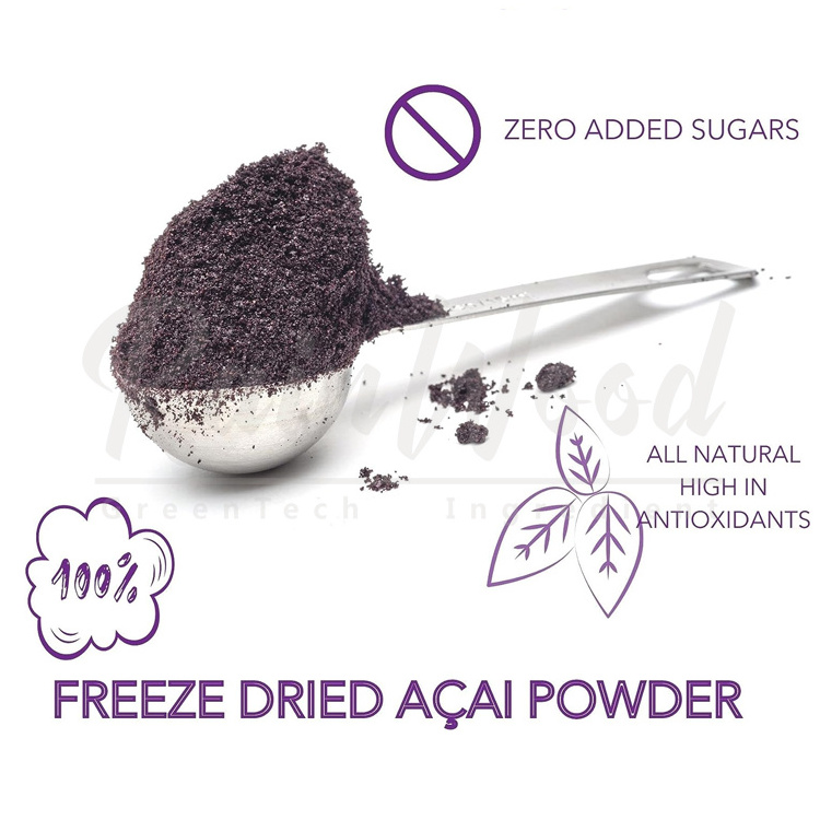 Water Soluble Bulk Natural Freeze Dried Acai Fruit Powder Brazil Acai Berry Powder