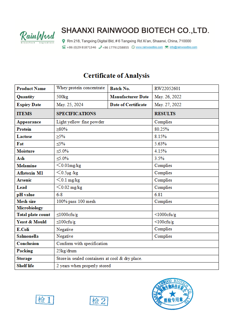 Wholesale Bulk Flavor Gold Standard Isolate Whey Protein Powder Concentrate Whey Protein