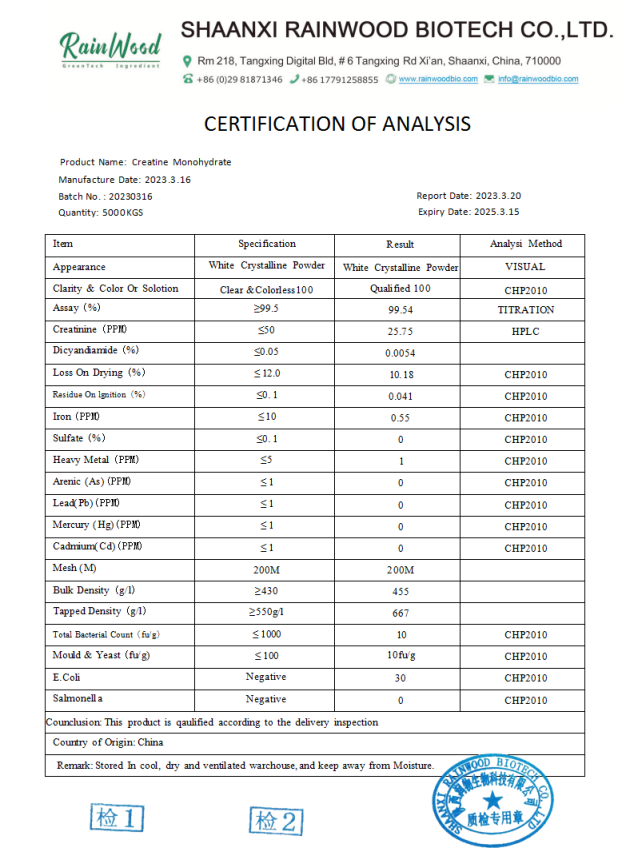 Wholesale Bulk Price Monohydrate Creatine Powder 100% Creatine Monohydrate