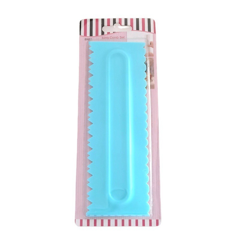 31styles Plastic Cake Cream Scraper Blue and White smoother scrapers cake pattern tool set Cake baking Tools