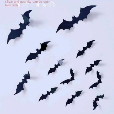 Halloween bat stickers 3D Three-dimensional bat stickers Decorative sticker   Party decoration