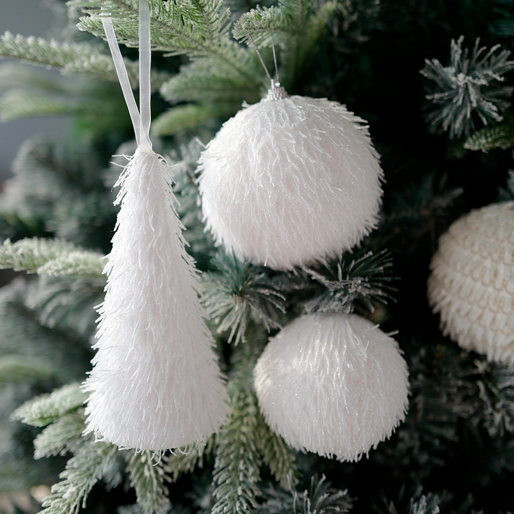 10CM  Xmas Decoration White Christmas Ornament Snow Ball Christmas Balls foam Christmas Faux  Ball