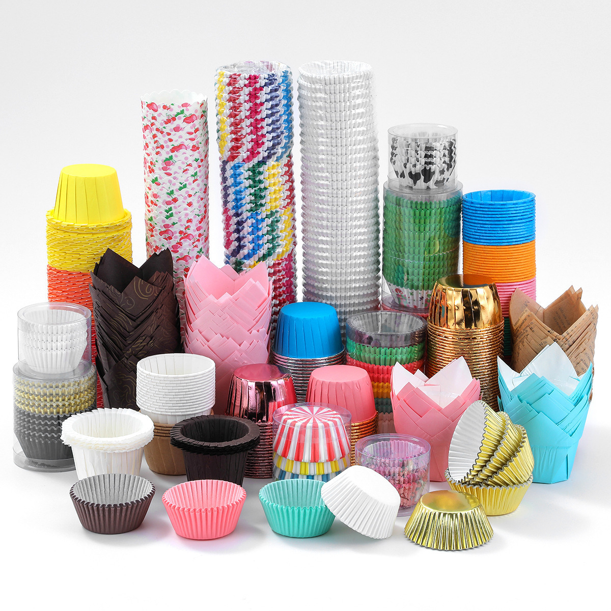 100pcs/Pack Cupcake Wrappers Party Baking Cups Cake Liners Grease proof Paper Foil Muffin Cup Liner