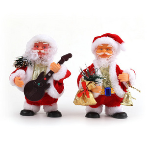 New Arrival Santa Claus Electric Dance Music Toy Holiday Party Ornament Shaking Hips Doll Family Home Christmas Decorations