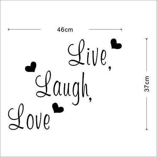 New Arrivals Creative Generation Carved Live Love Laugh Wall Sticker Home Decoration