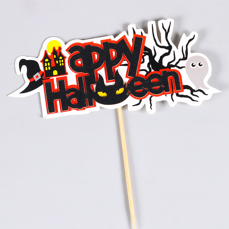 Paper and  Acrylic  BOO Happy  halloween Pumk Gost Cake  Topper  for halloween Christmas carnival  Cake  Decoration