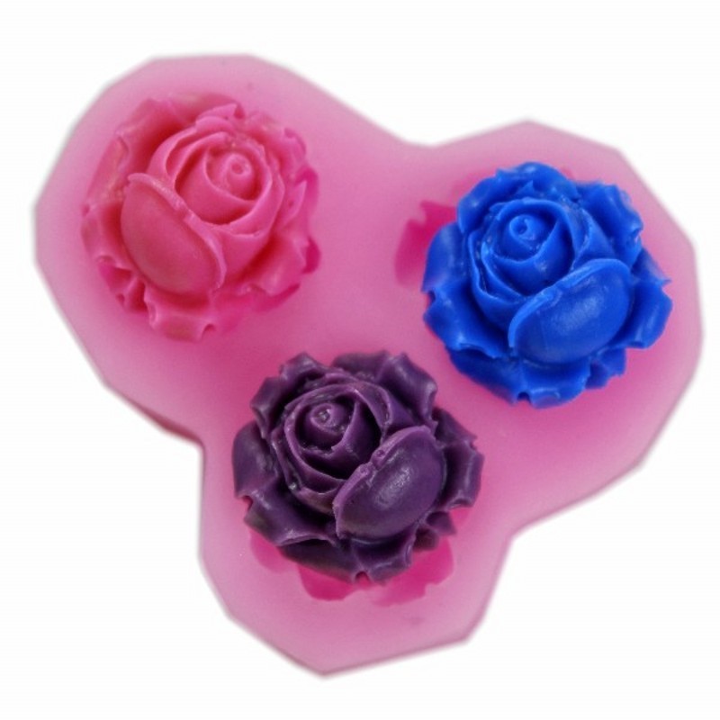 Hot Sale 3D Rose Camellia Flower  Silicone Fondant Mold Cake Chocolate Baking Tool Decor