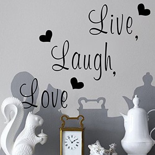 New Arrivals Creative Generation Carved Live Love Laugh Wall Sticker Home Decoration