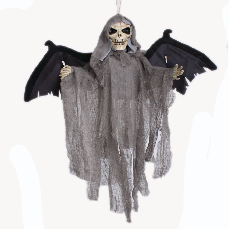 Halloween Hanging Ghost Haunted House Witch Bat man Spider woman Horror Courtyard Club Tree Halloween Electric LED Toys