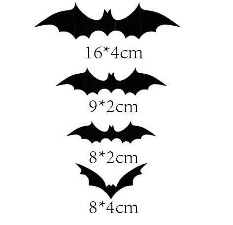 Halloween bat stickers 3D Three-dimensional bat stickers Decorative sticker   Party decoration