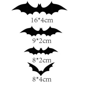 Halloween bat stickers 3D Three-dimensional bat stickers Decorative sticker   Party decoration