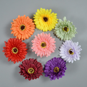 15Colors 10CM Artificial Silk Gerbera Flower Heads Ghrysanthemum Daisy head DIY Wedding Cake Decoration