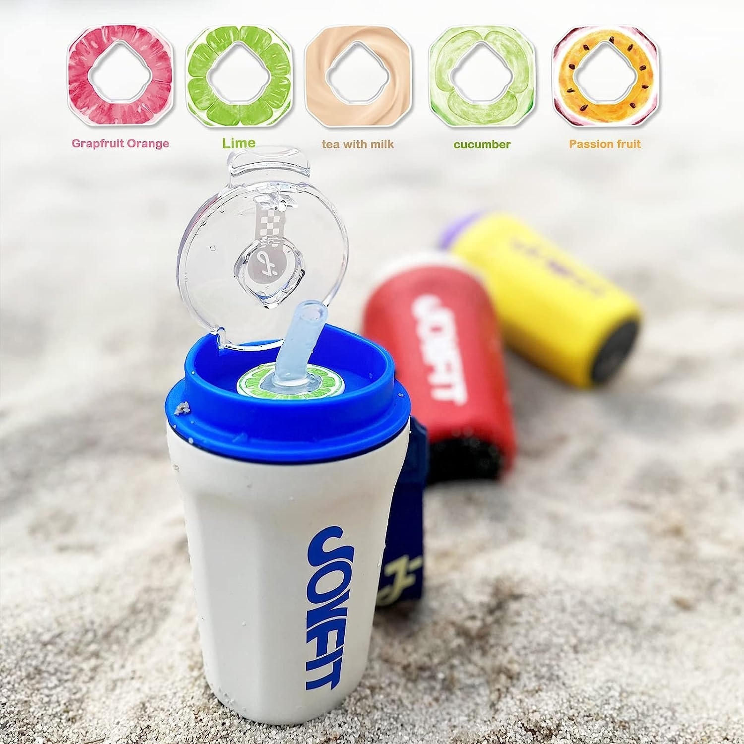 joyfit drinking smell smaken vacuum flask air scent up stainless steel Flavoring flavour water bottle with flawour flavor pod