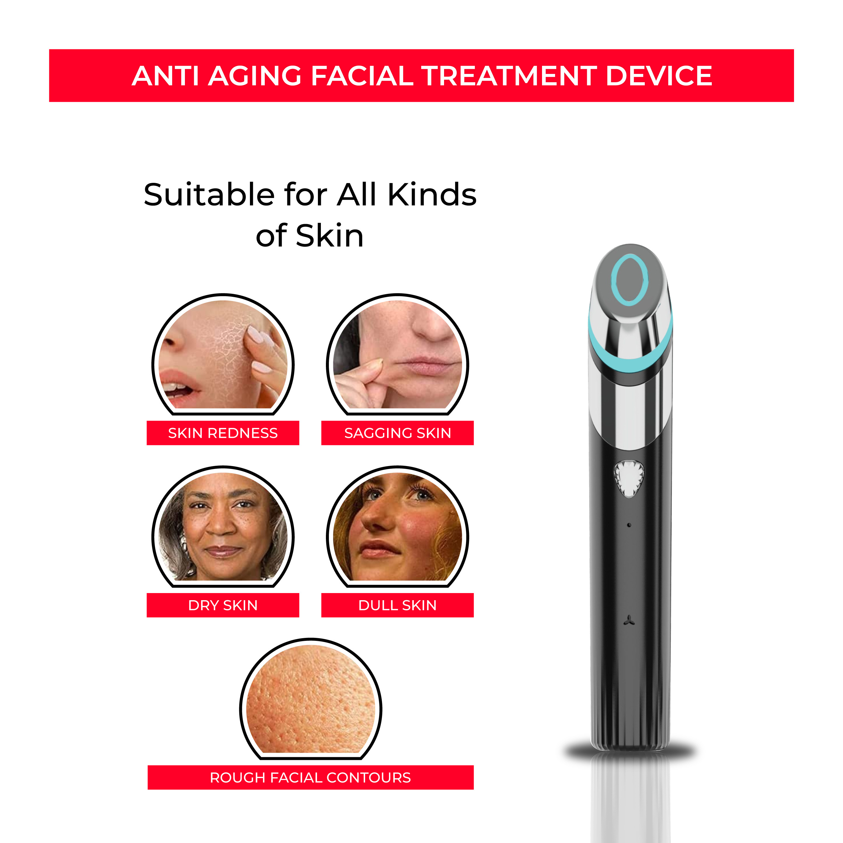 medicube Advanced Skincare Tool Reduce Wrinkles Microcurrent Facial Device Anti-Aging Face Lift booster device