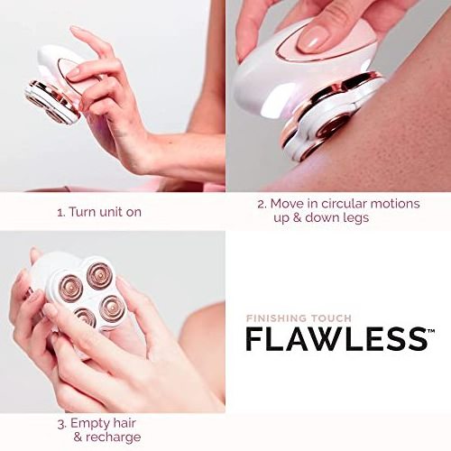 Touch Flawless Leg Hair Remover for Women, Electric Razor for Women with LED Light for Instant and Painless Leg Hair Removal