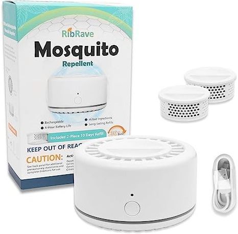 RibRave Electronic Mosquito Repeller Insect Repellent Indoor and Outdoor,30 ft Mosquito-Free Zone, Mosquito Repellent Device