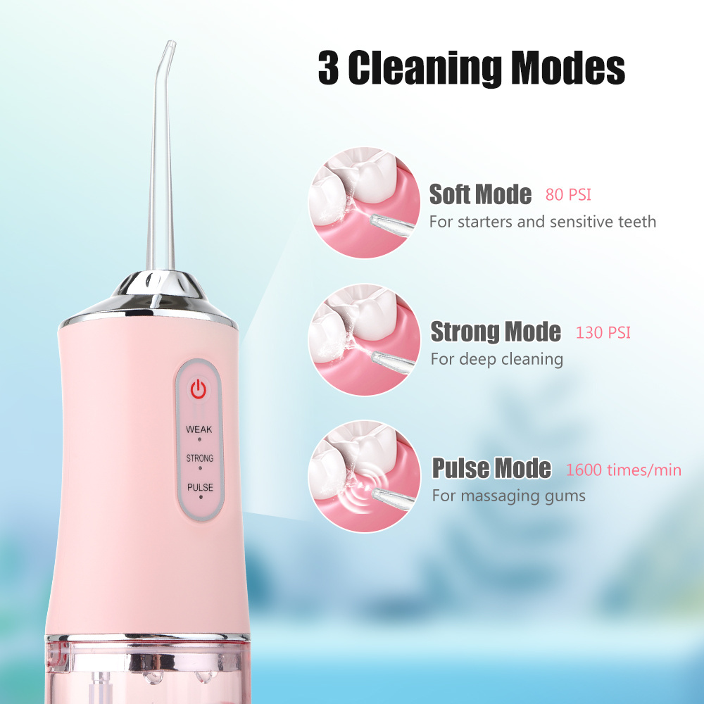 Powerful Dental Water Jet Pick Flosser Mouth Washing Machine Portable Oral Irrigator for Teeth Whitening Dental Cleaning Health