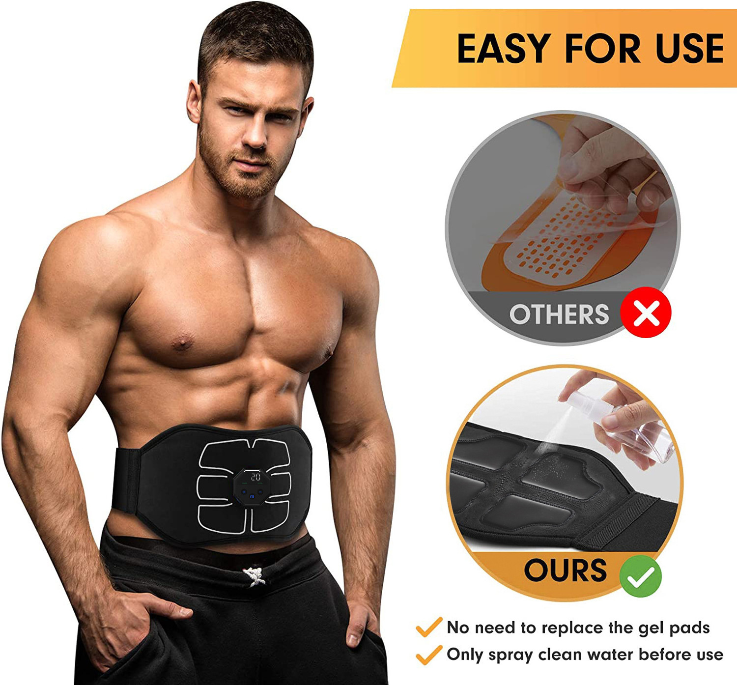 Slimming Weight Loss Massage Magnetic Belt Electric Abdominal Trainer Home Workout Electrostimulation Muscle Stimulation Belt