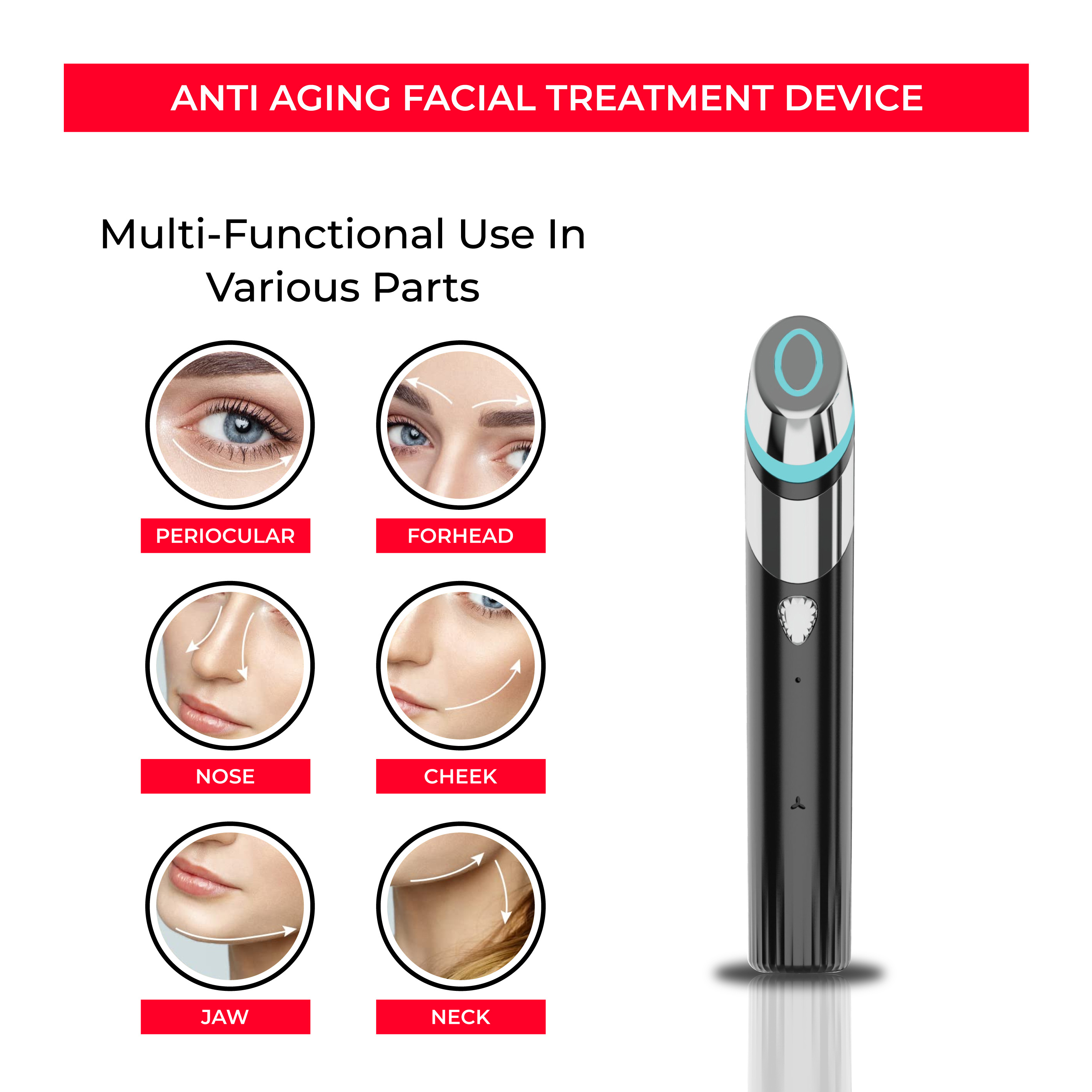 Portable Korean Face Lift Devices Anti Aging Wrinkle Electric RF Beauty Device Eye Massager For Home Use