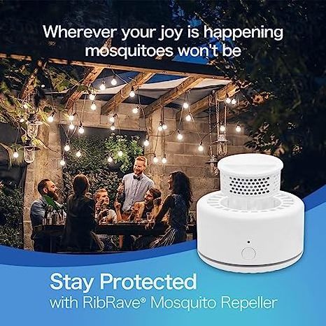 RibRave Electronic Mosquito Repeller Insect Repellent Indoor and Outdoor,30 ft Mosquito-Free Zone, Mosquito Repellent Device