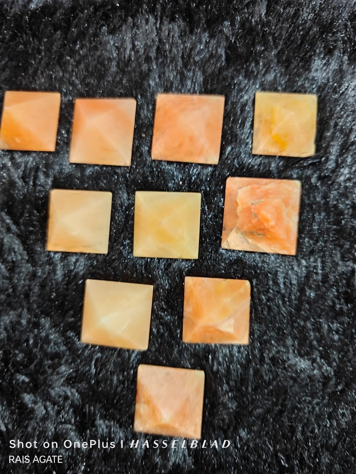 high Quality Natural Crystal orange calcite Pyramid stone for healing and astrology Pyramid for Reiki  Grid and Vastu Correction