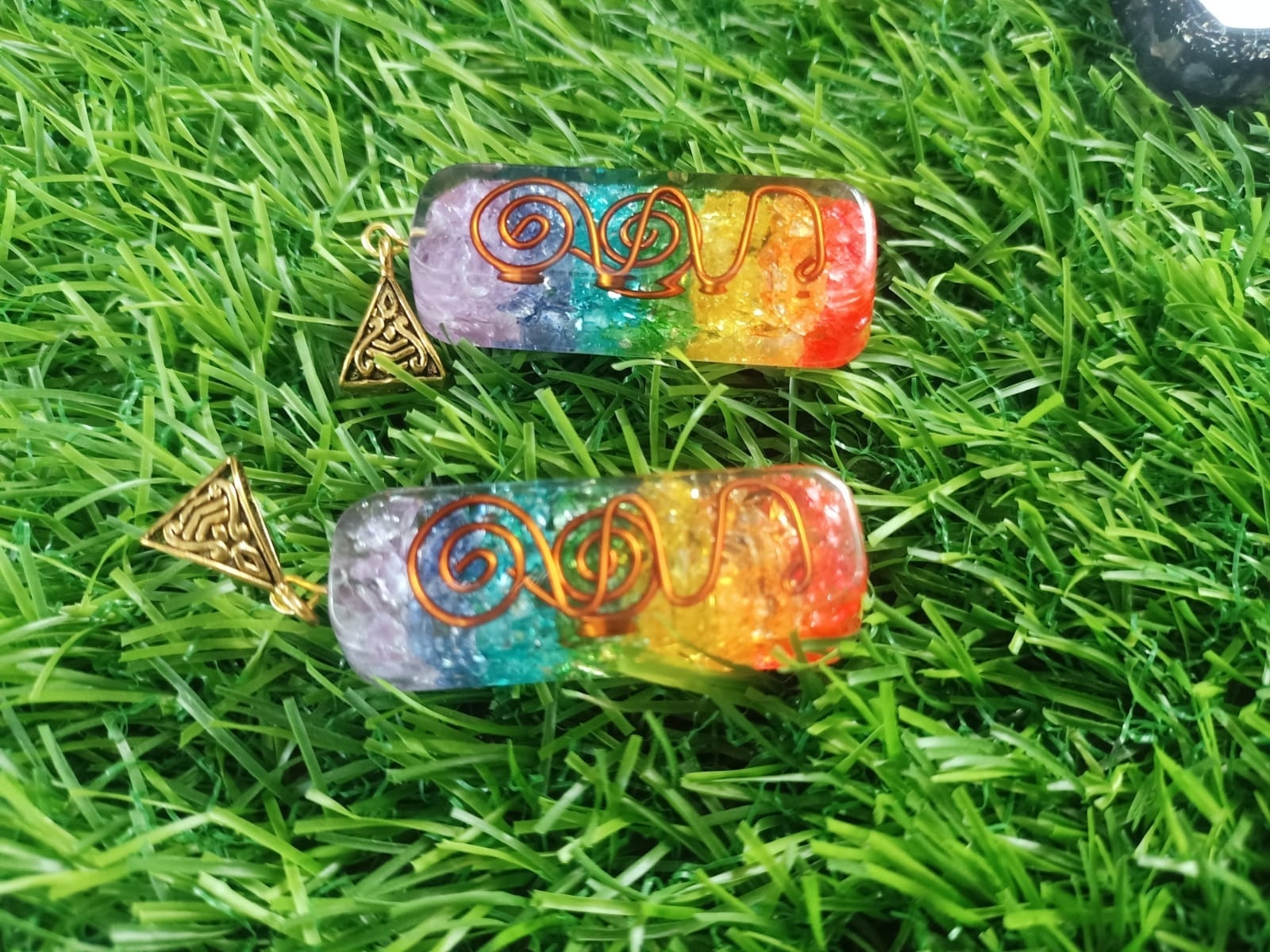 Wholesale Orgonite Energy pendant orgone pipe pendent crystal 7 chakra orgone pendant gemstone Orgone pendent