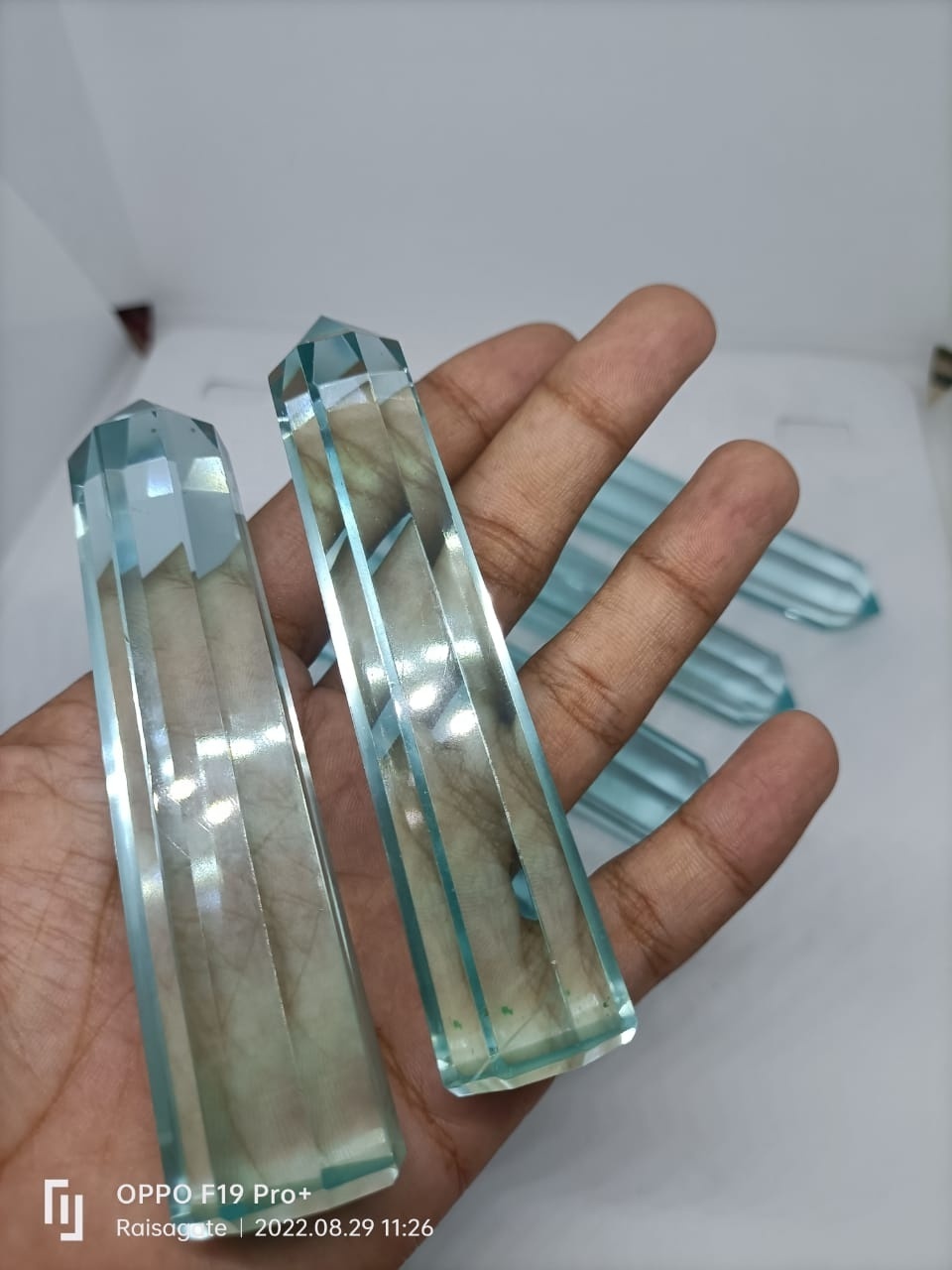 High Quality & precious Quality Aqua Obsidian Wand Stone For healing Reiki and Meditation Also use To Home Decor