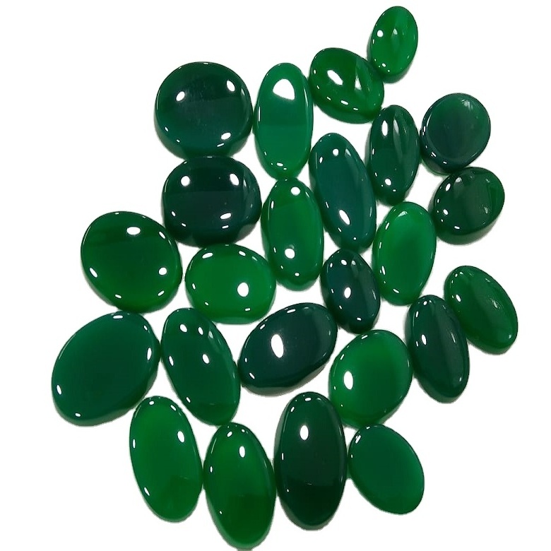 Natural Amazing gemstone Green onyx Oval Shape High And Semi precious quality natural stone loos gemstone also used for healing