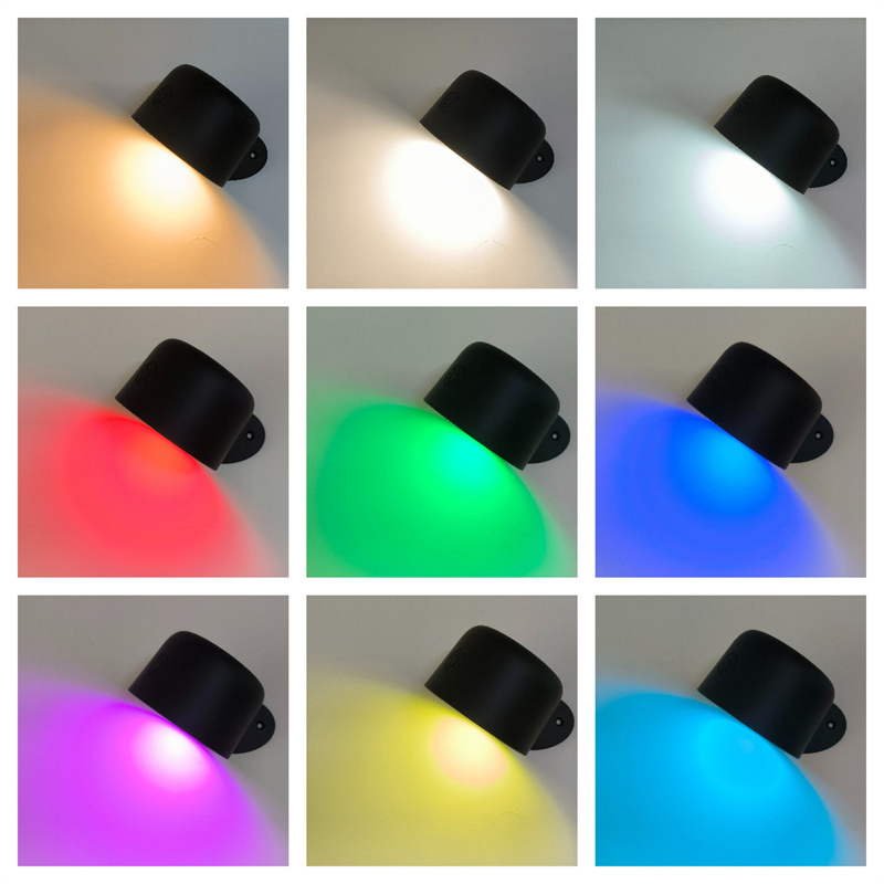 RGB Remote control USB Rechargeable LED Wall Light Indoor Megnetic Mounted LED Wall Sconces For Bedroom living Room Decoration