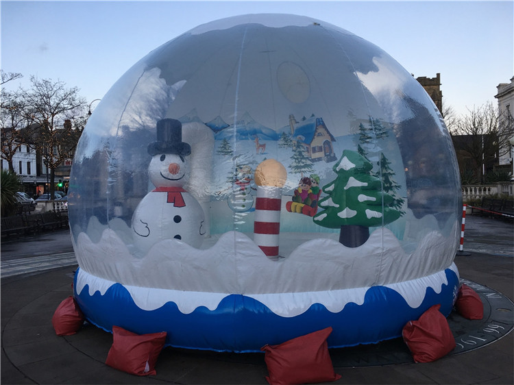 3M transparent giant inflatable snow ball advertising bubble ball Christmas decoration custom inflatable snow ball