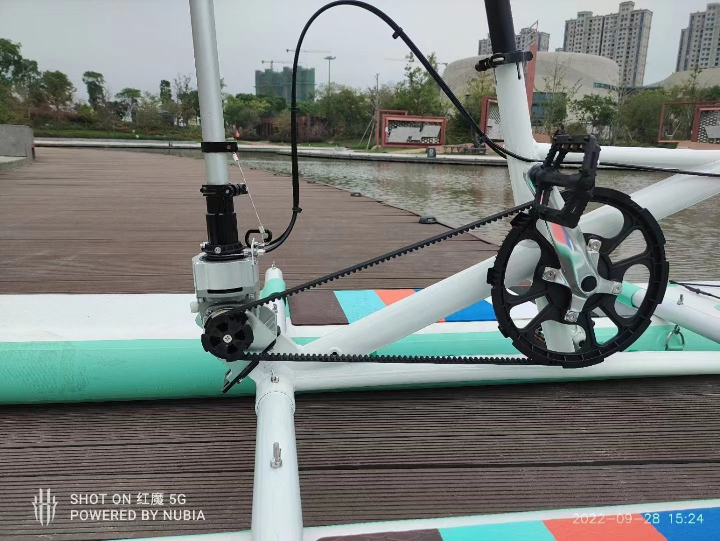 inflatable water bicycle new water bikes sports game product water bike floating bicycle on lake